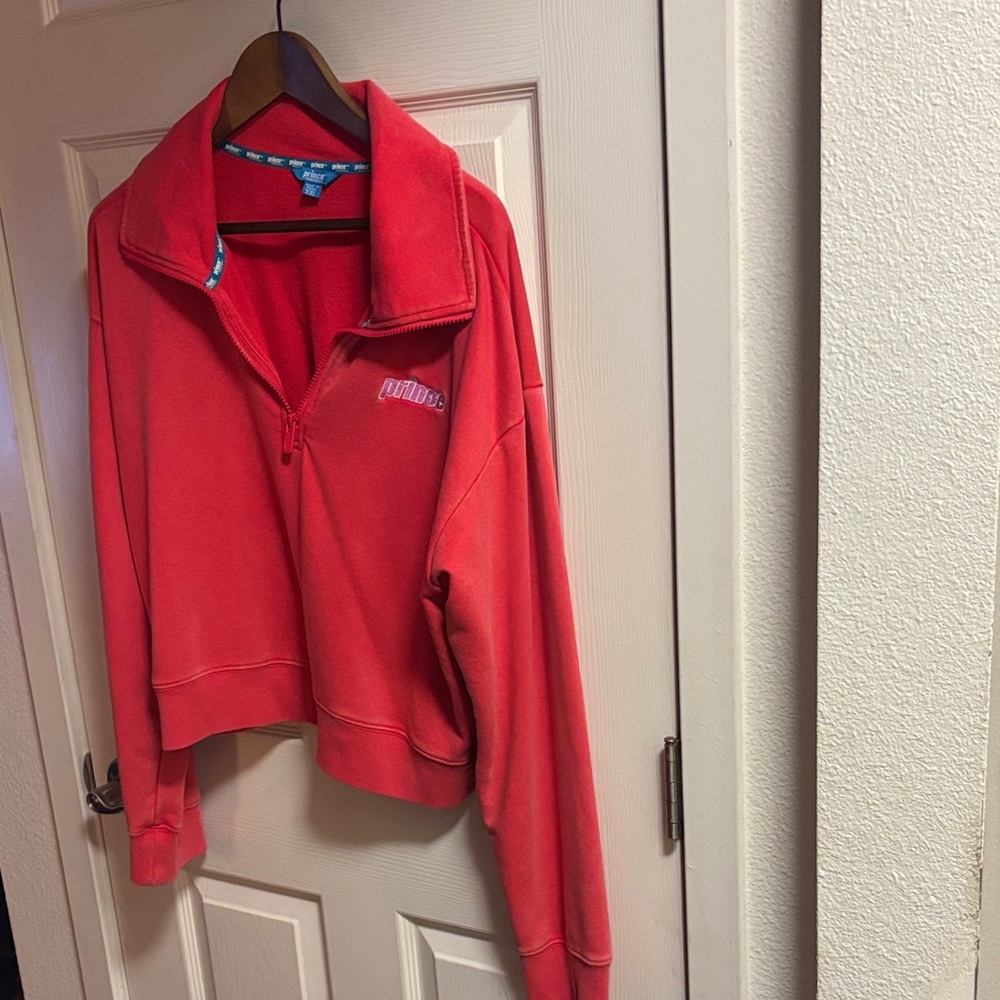 Prince Red Quarter-Zip Sweatshirt